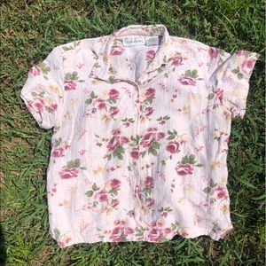 Vintage Victoria Jones Floral Blouse